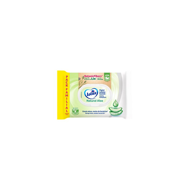 Papier Toilette Humide - Aloe Vera Lotus - x80