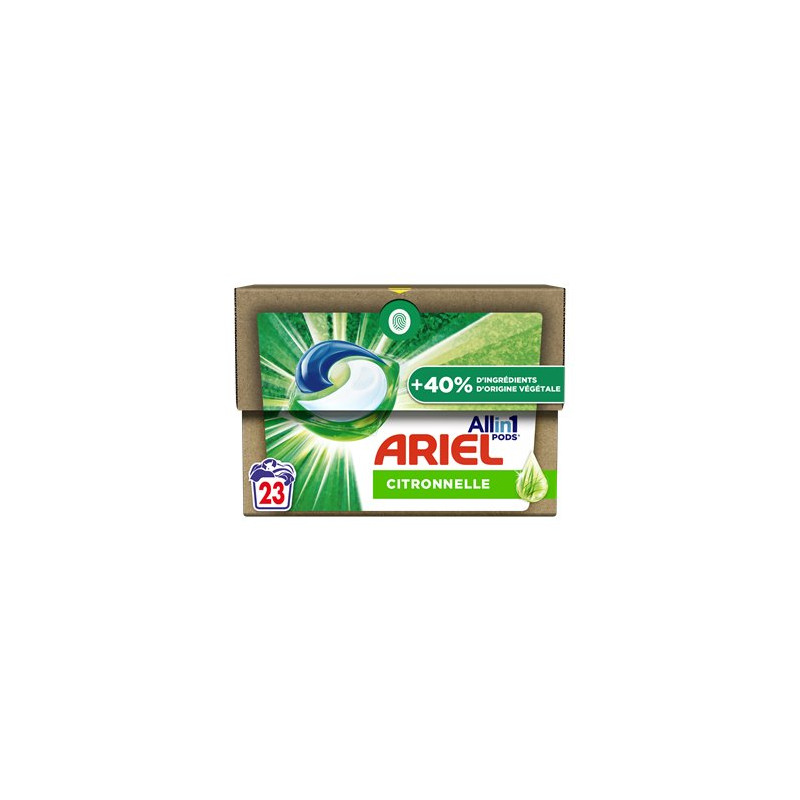 Lessive capsules 3-en-1 Ariel Citronelle - x23 725g Lessive capsules 3-en-1 Ariel Citronelle - x23 725g