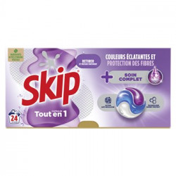 Lessive capsules Tout-en-1 Skip Soin complet - x24 - 506.4g