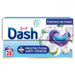 Capsules lessive Dash Pods Fraîcheur de coton - x28