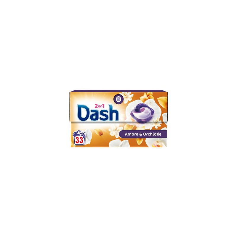 Lessive capsule Dash Pods Ambre et orchidée - x33 - 663g