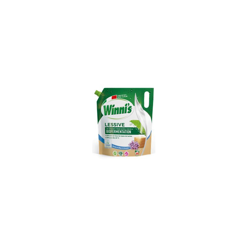 Lessive liquide Ecopack Winni's Savon d'Alep et Verveine 1350ml