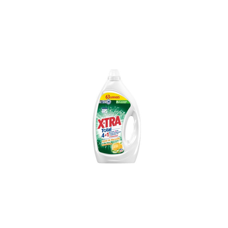 Lessive liquide X-tra Total Savon de Marseille x63 -2.835L Lessive liquide X-tra Total Savon de Marseille x63 -2.835L