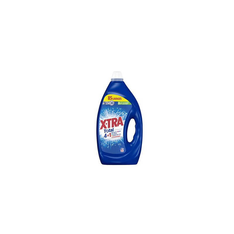 Lessive liquide X-tra Total 4 en 1 propreté x85 - 3.825L Lessive liquide X-tra Total 4 en 1 propreté x85 - 3.825L