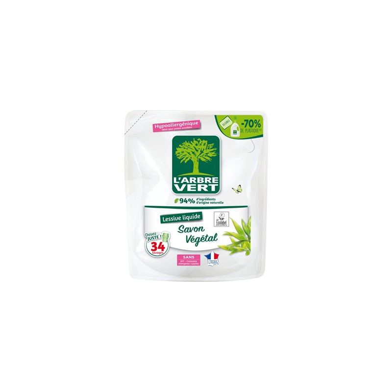 Lessive liquide Arbre Vert Recharge x34 - 1.53L Lessive liquide Arbre Vert Recharge x34 - 1.53L