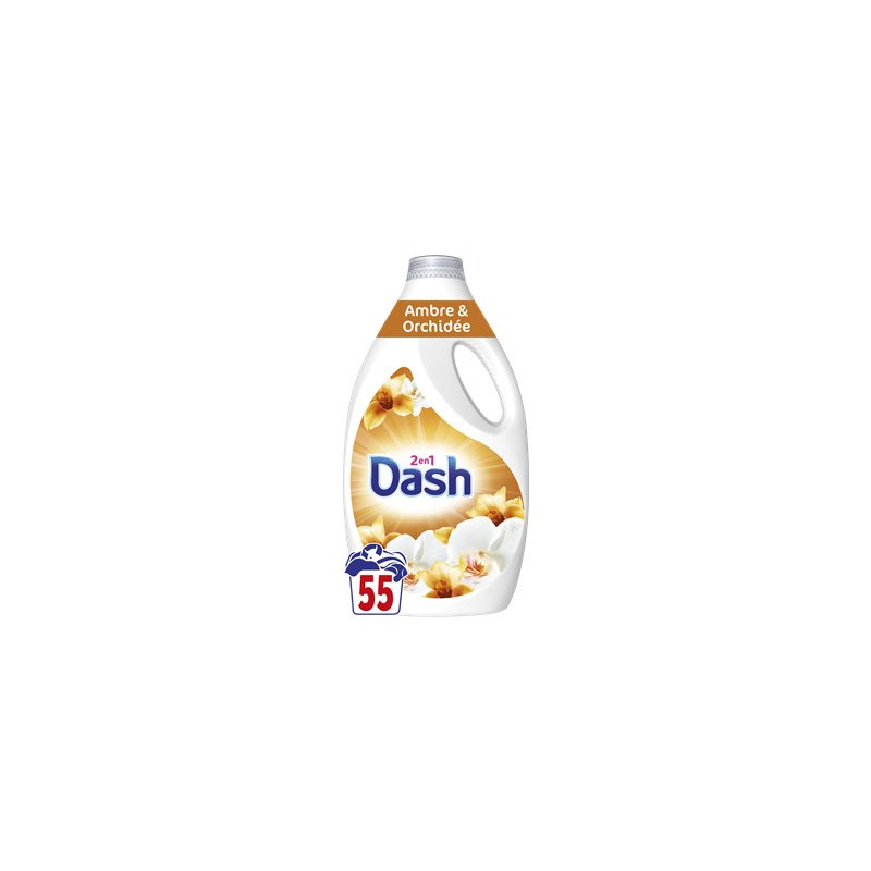 Lessive liquide ambre et orchidée 55 lavages - 2.5L Lessive liquide ambre et orchidée 55 lavages - 2.5L