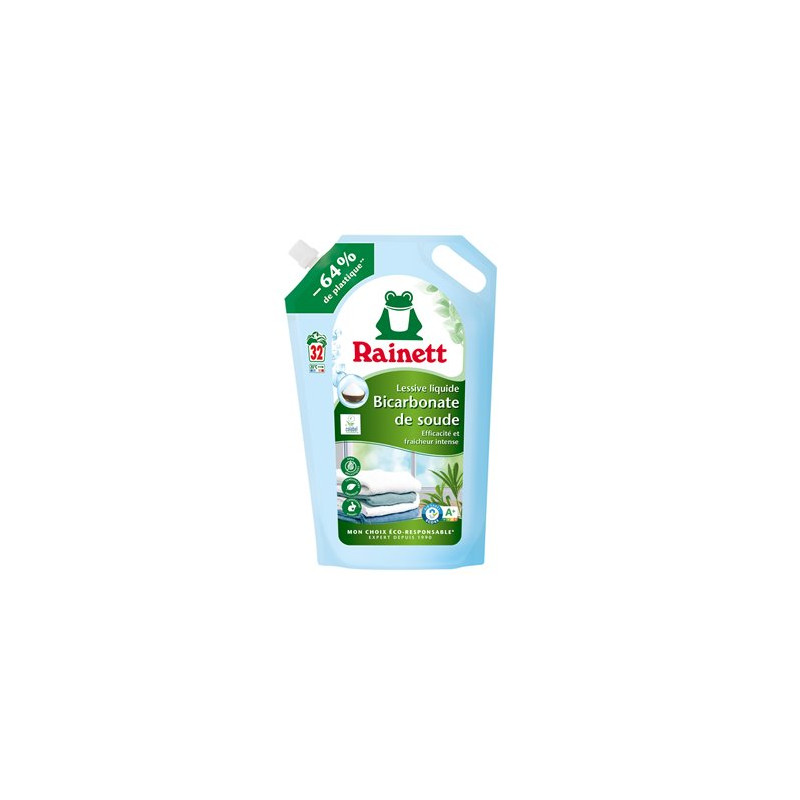 Recharge Lessive liquide Rainett - Bicarbonate 1.6L Recharge Lessive liquide Rainett - Bicarbonate 1.6L