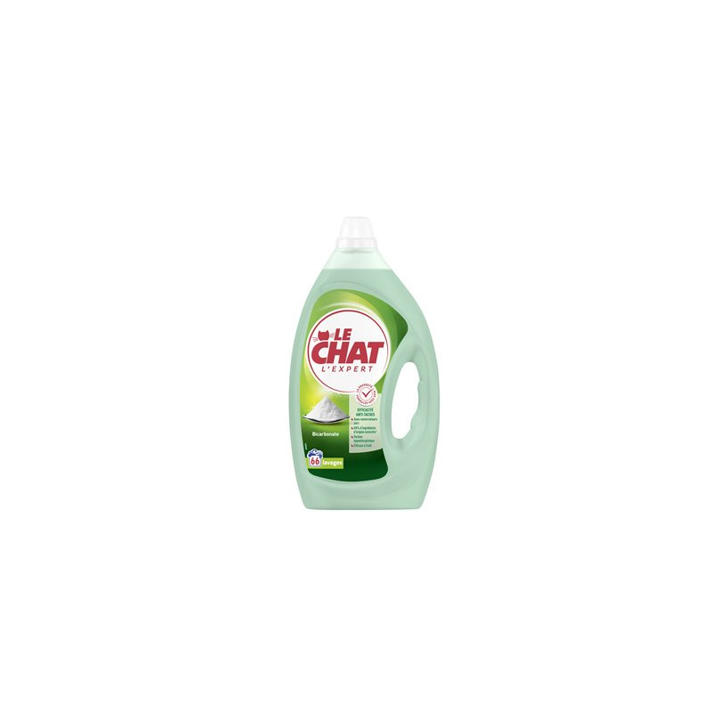 Lessive liquide Le Chat L'Expert bicarbonate x66 -2.97L