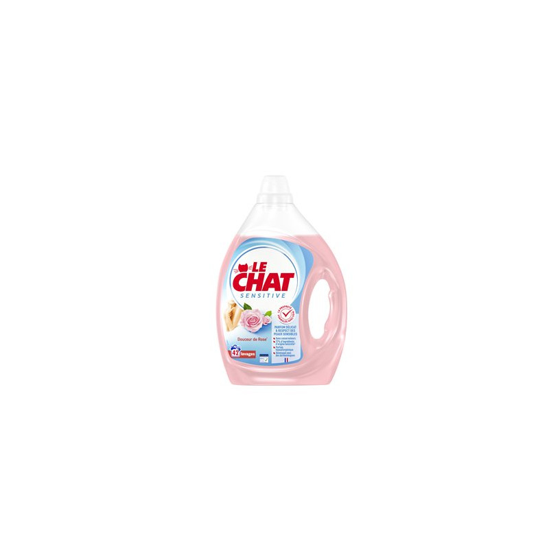 Lessive liquide Le Chat Douceur de rose - 1.89L - x42
