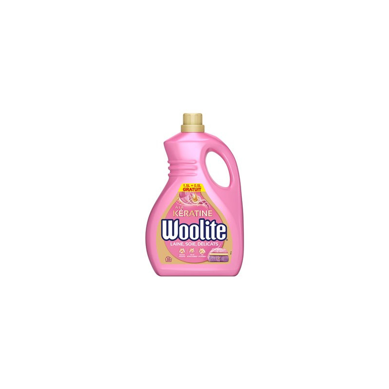 Lessive liquide Woolite Laine & soie - 1.5L+0.5L offert