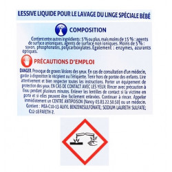 Lessive liquide bébé Epsil 25 lavages - 1.25L