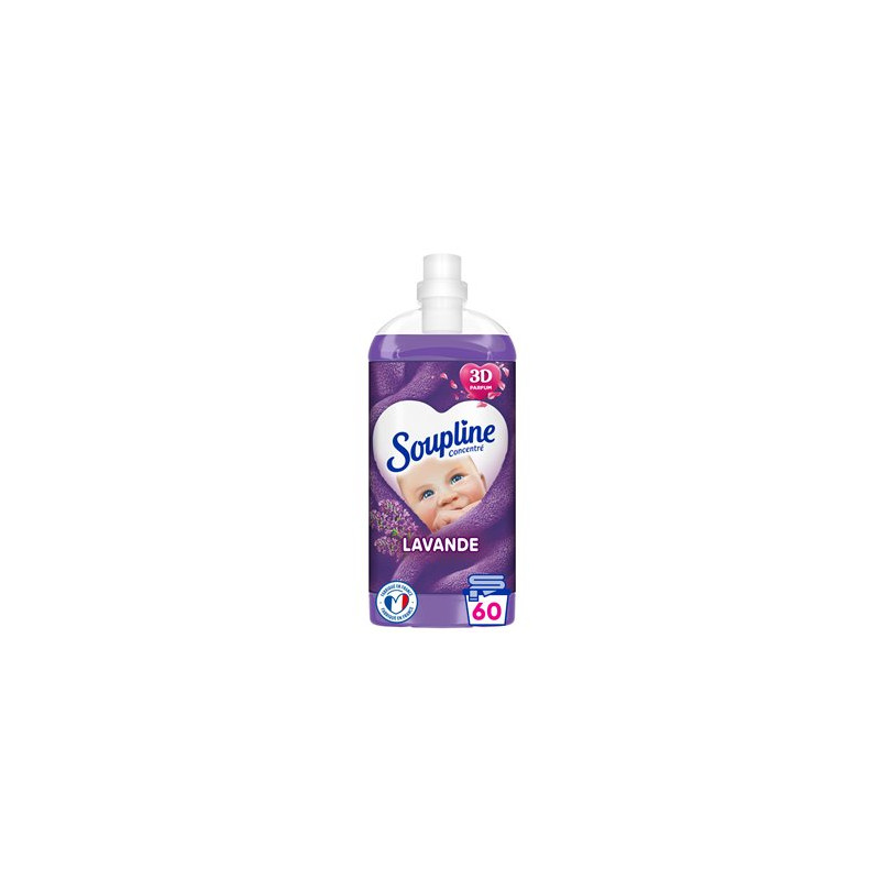 Adoucissant concentré Soupline Lavande 60 lavages 1,35 L