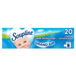 Adoucissant Soupline Lingettes Voile Sèche-linge Grand air-x20
