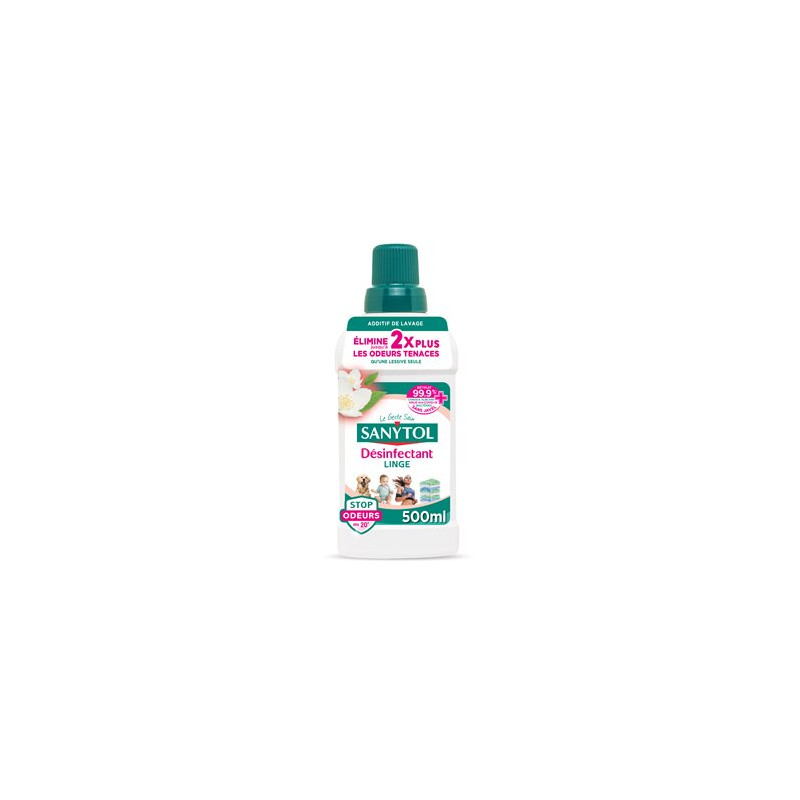Désinfectant linge Sanytol Stop Odeurs Fleurs blanches 500ml Désinfectant linge Sanytol Stop Odeurs Fleurs blanches 500ml