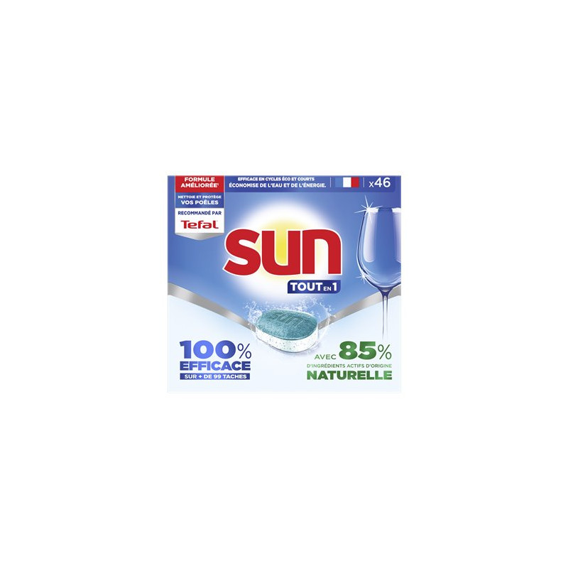 Sun Tablettes Lave-Vaisselle Tout en 1 Regular Ecolabel x46