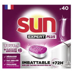 Sun Tablettes Lave-Vaisselle Tout en 1 Expert Plus x40