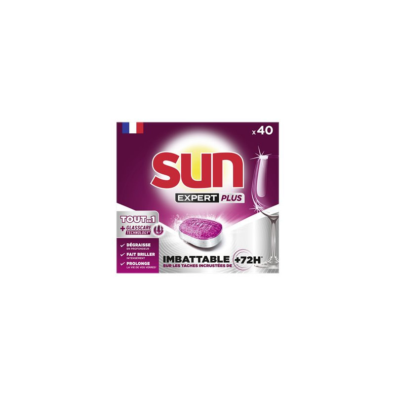 Sun Tablettes Lave-Vaisselle Tout en 1 Expert Plus x40