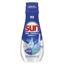 Gel Lave-Vaisselle Sun Tout-en-1 Expert Plus 52 Lavage