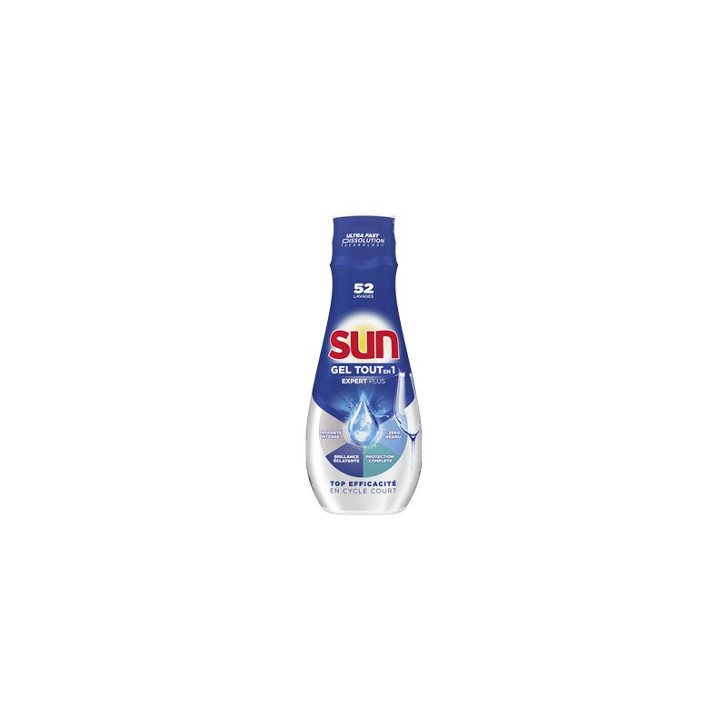 Gel Lave-Vaisselle Sun Tout-en-1 Expert Plus 52 Lavage