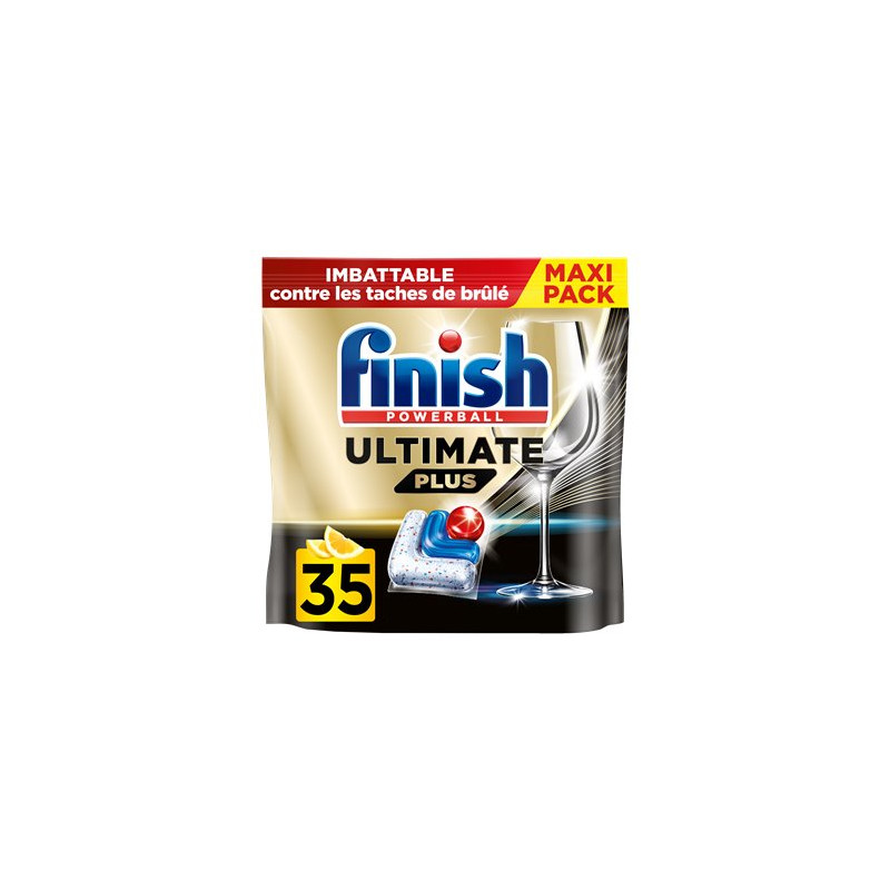 Capsules lave-vaisselle Finish Ultimate Plus Citron - x35