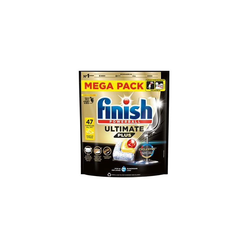 Capsules lave-vaisselle Finish Ultimate Plus - Citron - 573g
