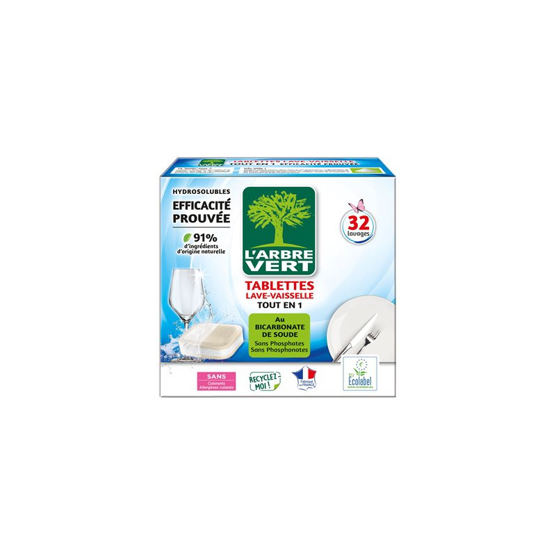 Tablette lave vaiselle L'Arbre Vert Tout-en-1 - x32