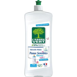 Vaisselle mains L'Arbre Vert Peaux sensibles - 750ml
