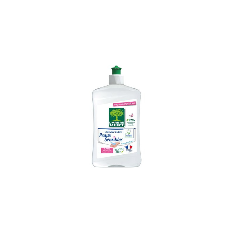 Vaisselle mains L'Arbre Vert Peaux sensibles - 500ml