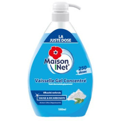 Gel vaisselle Maison Net Bicarbonate et sauge - 1L