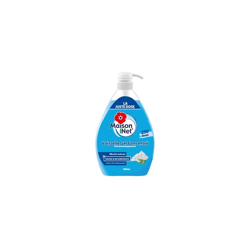 Gel vaisselle Maison Net Bicarbonate et sauge - 1L