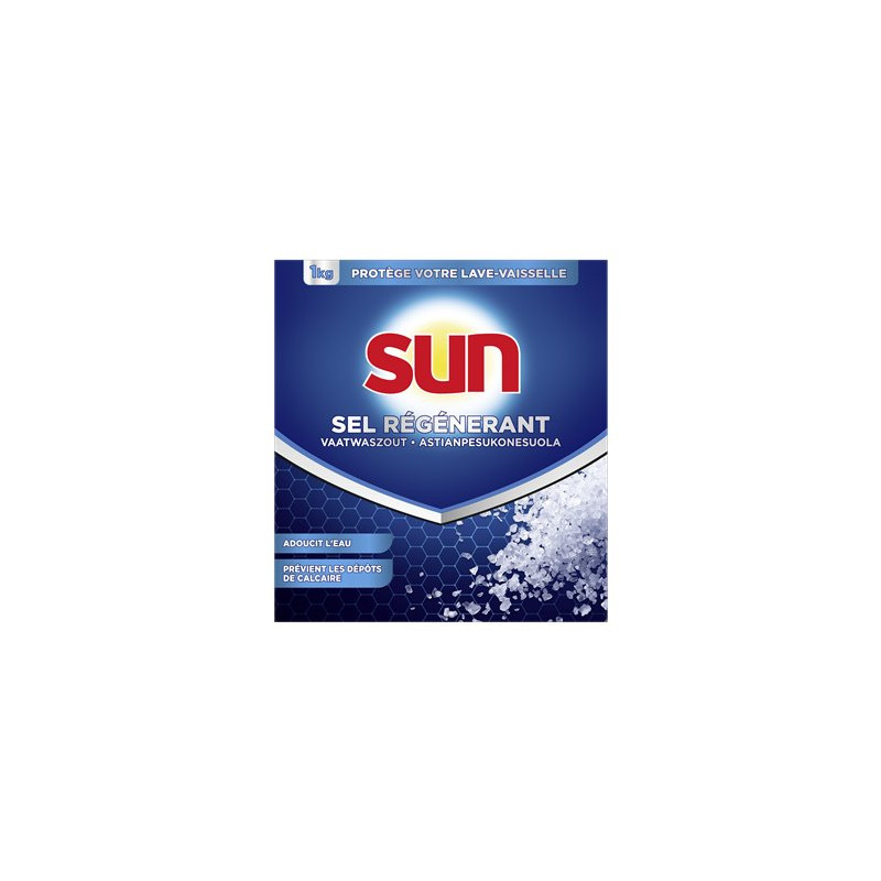 Sel Regénérant Sun Lave Vaisselle Standard 1Kg Sel Regénérant Sun Lave Vaisselle Standard 1Kg