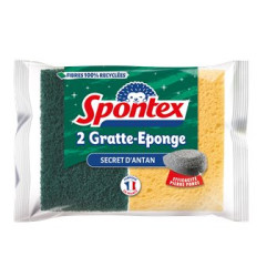 Gratte-éponge Spontex Secret d'Antan - x2