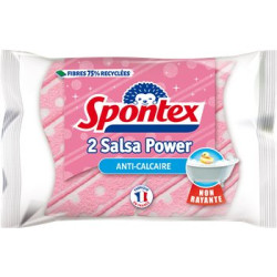 Eponge salle de bain Spontex Salsa Power - x2