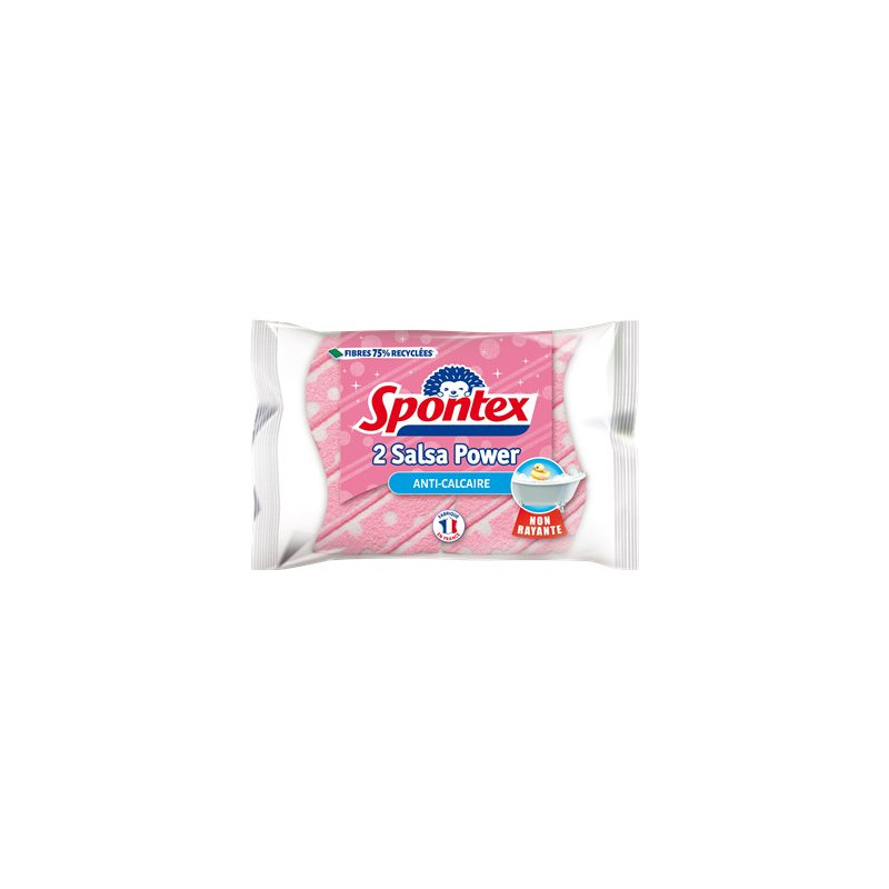 Eponge salle de bain Spontex Salsa Power - x2 Eponge salle de bain Spontex Salsa Power - x2