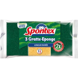 Gratte éponge Spontex Longue durée - x3