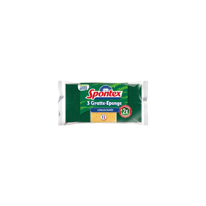 Gratte éponge Spontex Longue durée - x3