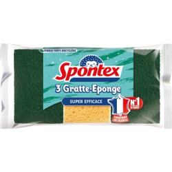 Gratte éponge Spontex Sans rinçage x3