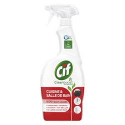 Spray Nettoyant 5-en-1 Cif Cuisine & Salle de Bain 750ml
