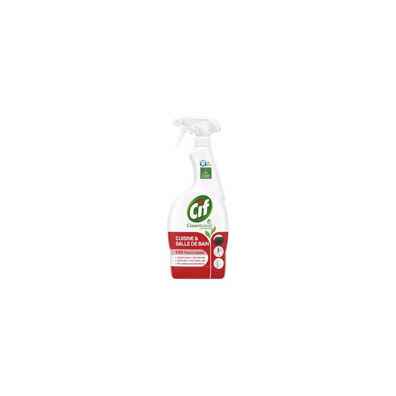 Spray Nettoyant 5-en-1 Cif Cuisine & Salle de Bain 750ml Spray Nettoyant 5-en-1 Cif Cuisine & Salle de Bain 750ml