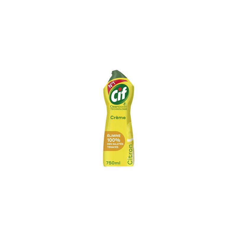 Crème à récurer CIF Citron CleanBoost 101 Usages 750ml