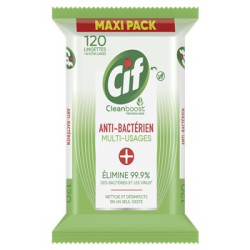Nettoyant Menager Cif lingettes Ocean Antibacterien - x120