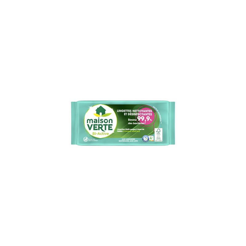 Lingettes Maison Verte Multi-usage désinfectantes x70 Lingettes Maison Verte Multi-usage désinfectantes x70