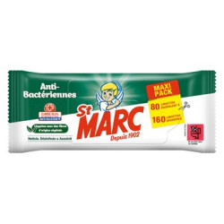 Lingettes désinfectantes St Marc Anti-Bactériennes - x80