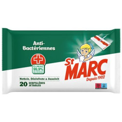 Serpillères jetables St Marc Anti-Bactériennes - x20