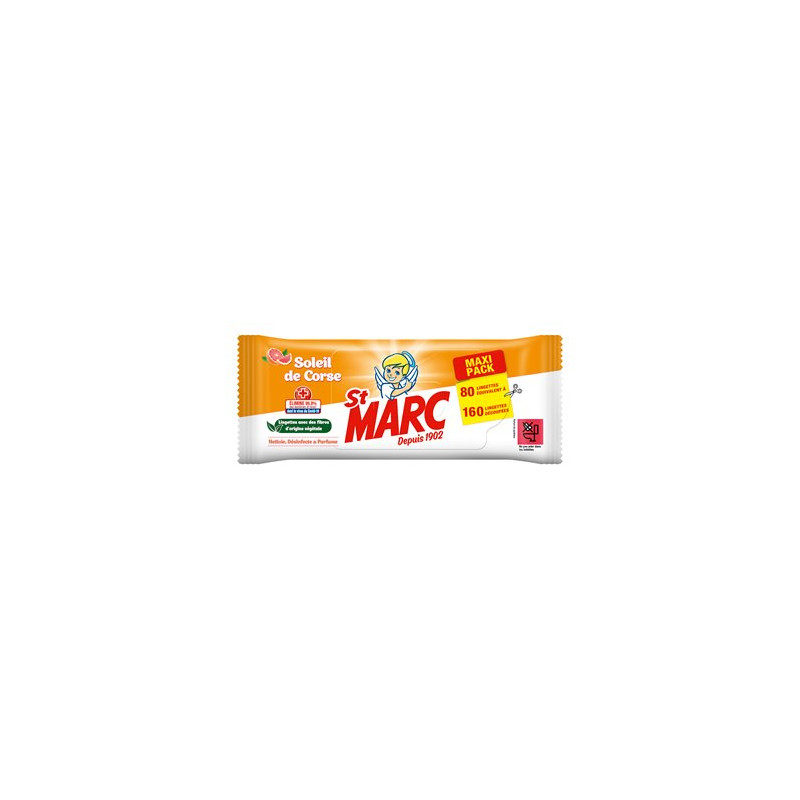 Lingettes désinfectantes St Marc Soleil de Corse - x80