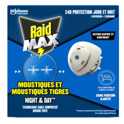 Diffuseur Raid Max Night & Day Anti-moustiques - 27ml