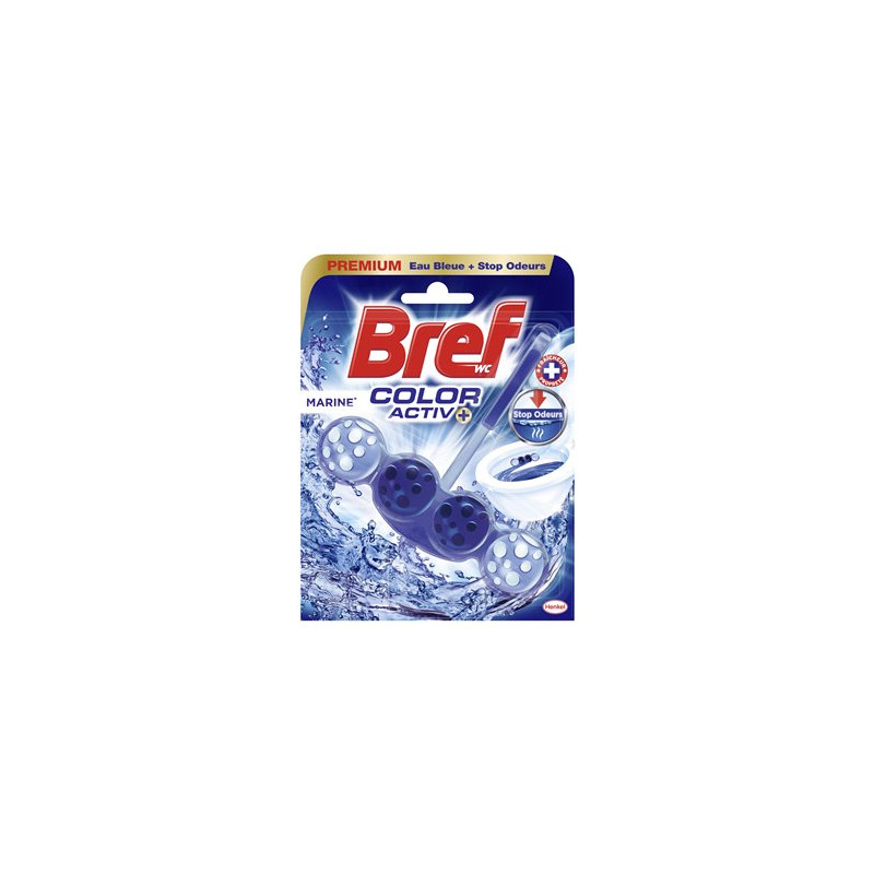 Bloc WC Bref Color Activ+ Marine toilettes - 50g x1 Bloc WC Bref Color Activ+ Marine toilettes - 50g x1