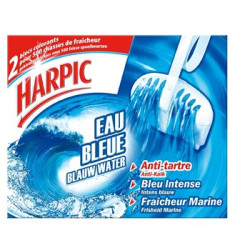 Bloc WC cuvette Harpic Eau Bleue - x2