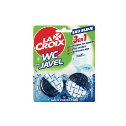 Bloc wc La Croix eau bleue Javel x2