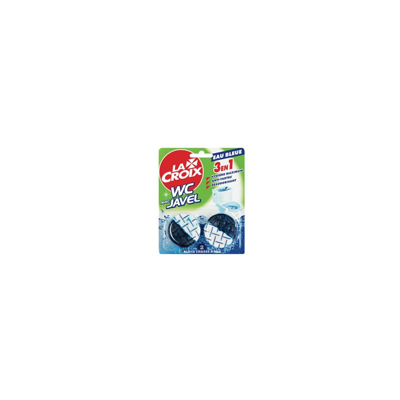 Bloc wc La Croix eau bleue Javel x2 Bloc wc La Croix eau bleue Javel x2
